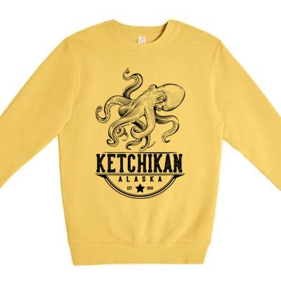 Ketchikan Alaska Octopus Vacation And Cruise Gift Premium Crewneck Sweatshirt