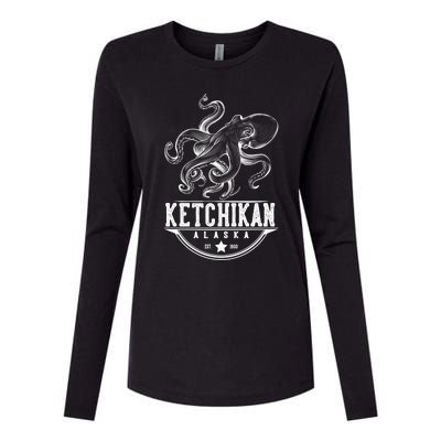 Ketchikan Alaska Octopus Vacation And Cruise Gift Womens Cotton Relaxed Long Sleeve T-Shirt