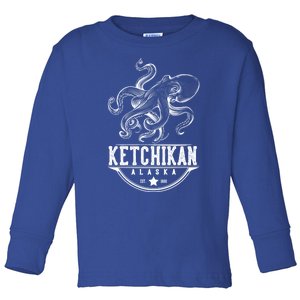 Ketchikan Alaska Octopus Vacation And Cruise Gift Toddler Long Sleeve Shirt