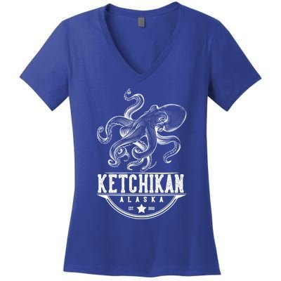 Ketchikan Alaska Octopus Vacation And Cruise Gift Women's V-Neck T-Shirt