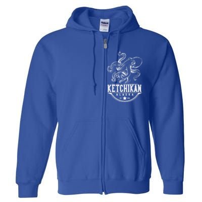 Ketchikan Alaska Octopus Vacation And Cruise Gift Full Zip Hoodie