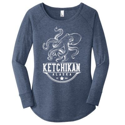 Ketchikan Alaska Octopus Vacation And Cruise Gift Women's Perfect Tri Tunic Long Sleeve Shirt