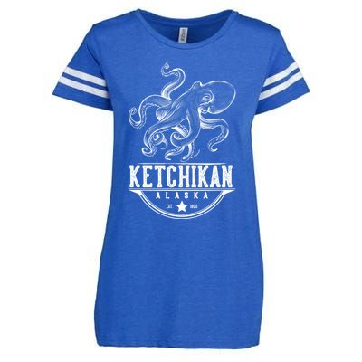 Ketchikan Alaska Octopus Vacation And Cruise Gift Enza Ladies Jersey Football T-Shirt