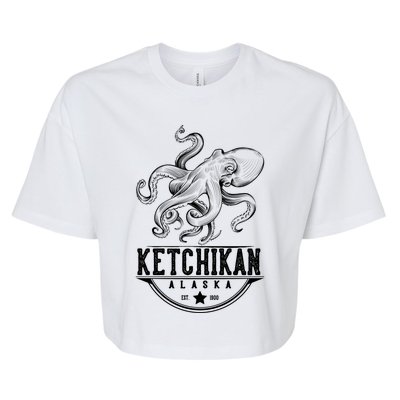 Ketchikan Alaska Octopus Vacation And Cruise Gift Bella+Canvas Jersey Crop Tee