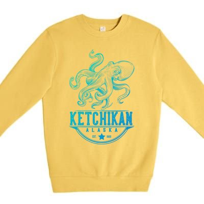 Ketchikan Alaska Octopus Vacation And Cruise Gift Premium Crewneck Sweatshirt