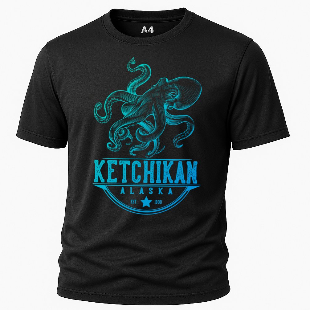 Ketchikan Alaska Octopus Vacation And Cruise Gift Cooling Performance Crew T-Shirt