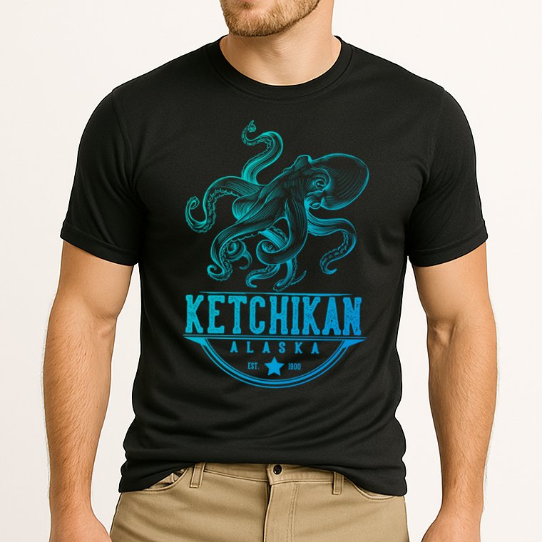 Ketchikan Alaska Octopus Vacation And Cruise Gift Cooling Performance Crew T-Shirt
