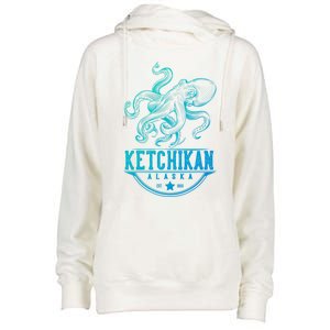 Ketchikan Alaska Octopus Vacation And Cruise Gift Womens Funnel Neck Pullover Hood