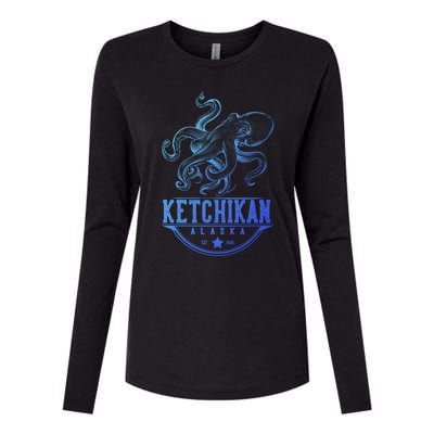 Ketchikan Alaska Octopus Vacation And Cruise Gift Womens Cotton Relaxed Long Sleeve T-Shirt