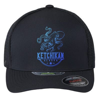 Ketchikan Alaska Octopus Vacation And Cruise Gift Flexfit Unipanel Trucker Cap