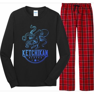 Ketchikan Alaska Octopus Vacation And Cruise Gift Long Sleeve Pajama Set