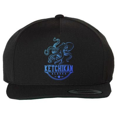 Ketchikan Alaska Octopus Vacation And Cruise Gift Wool Snapback Cap