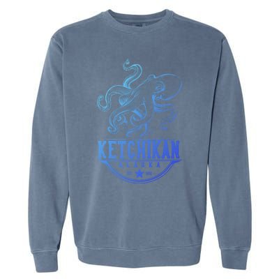 Ketchikan Alaska Octopus Vacation And Cruise Gift Garment-Dyed Sweatshirt