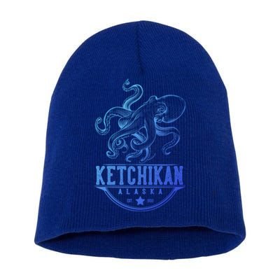 Ketchikan Alaska Octopus Vacation And Cruise Gift Short Acrylic Beanie