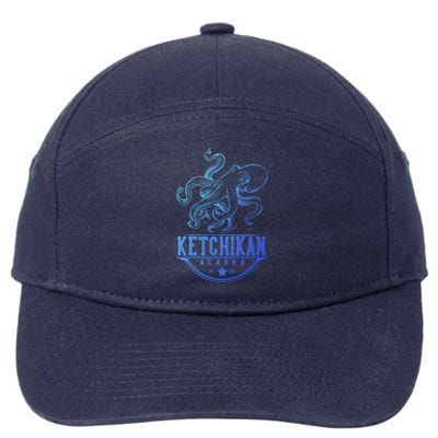 Ketchikan Alaska Octopus Vacation And Cruise Gift 7-Panel Snapback Hat