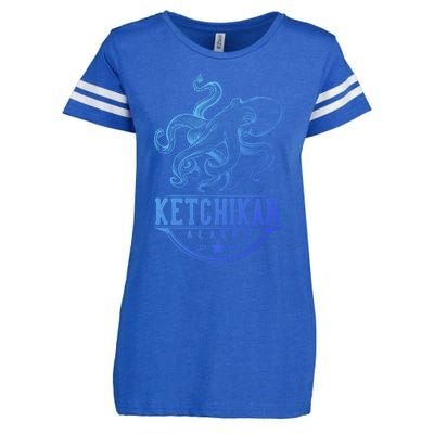 Ketchikan Alaska Octopus Vacation And Cruise Gift Enza Ladies Jersey Football T-Shirt