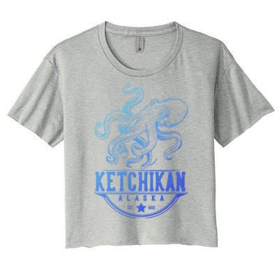 Ketchikan Alaska Octopus Vacation And Cruise Gift Women's Crop Top Tee