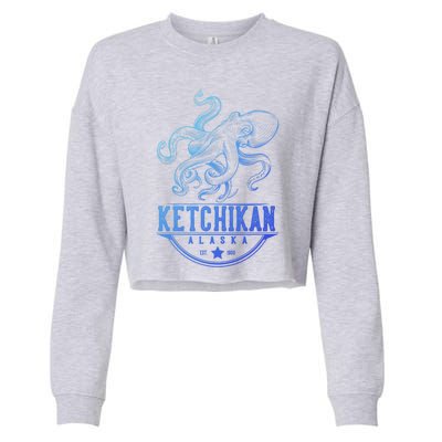 Ketchikan Alaska Octopus Vacation And Cruise Gift Cropped Pullover Crew