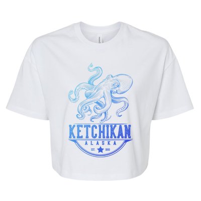 Ketchikan Alaska Octopus Vacation And Cruise Gift Bella+Canvas Jersey Crop Tee