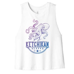 Ketchikan Alaska Octopus Vacation And Cruise Gift Women's Racerback Cropped Tank