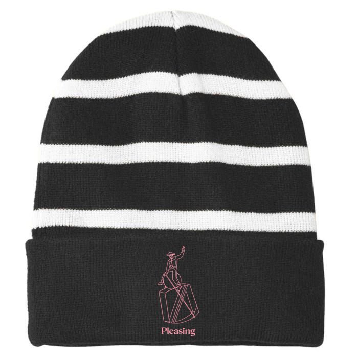 Keep Austin Pleasing Cowboy 1603 S Congress Ave Austin Striped Beanie with Solid Band