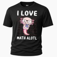 Kawaii Axolotl Pun Funny I Love Math Alotl Mathematics Cooling Performance Crew T-Shirt