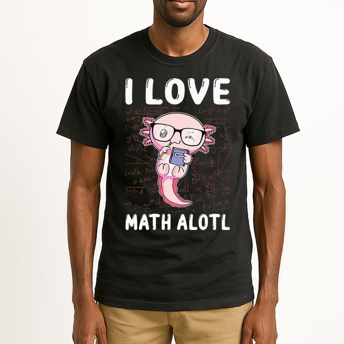 Kawaii Axolotl Pun Funny I Love Math Alotl Mathematics Tall T-Shirt