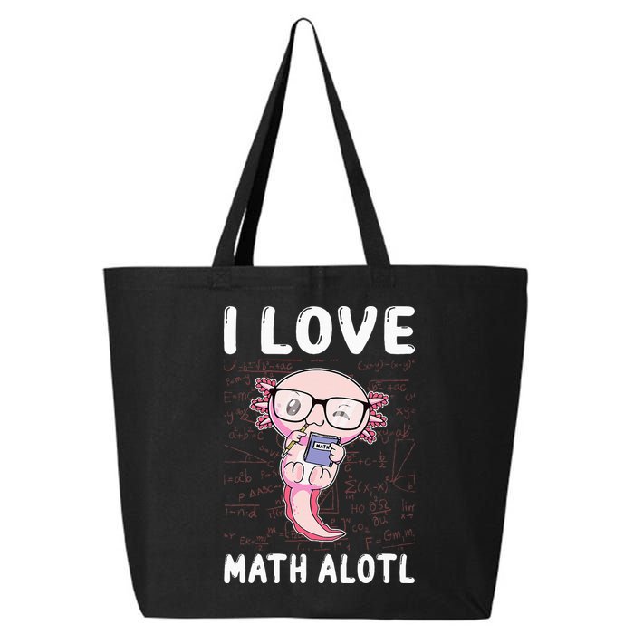 Kawaii Axolotl Pun Funny I Love Math Alotl Mathematics 25L Jumbo Tote