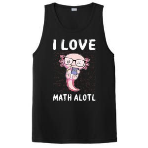 Kawaii Axolotl Pun Funny I Love Math Alotl Mathematics PosiCharge Competitor Tank