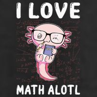 Kawaii Axolotl Pun Funny I Love Math Alotl Mathematics Golf Towel