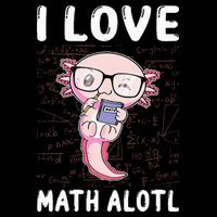 Kawaii Axolotl Pun Funny I Love Math Alotl Mathematics Zip Tote Bag