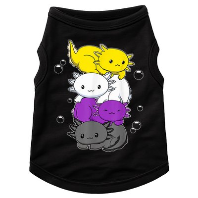 Kawaii Axolotl Pile Nonbinary Flag LGBTQ Doggie Tank