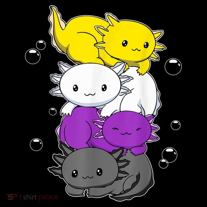 Kawaii Axolotl Pile Nonbinary Flag LGBTQ Impact Tech Backpack