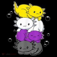 Kawaii Axolotl Pile Nonbinary Flag LGBTQ Mesh Reversible Basketball Jersey Tank