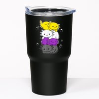 Kawaii Axolotl Pile Nonbinary Flag LGBTQ Tumbler