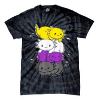 Kawaii Axolotl Pile Nonbinary Flag LGBTQ Tie-Dye T-Shirt