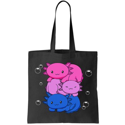 Kawaii Axolotl Pile Bisexual Pride Flag Bi LGBTQ  Bag
