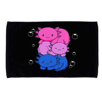 Kawaii Axolotl Pile Bisexual Pride Flag Bi LGBTQ  Microfiber Hand Towel