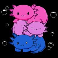 Kawaii Axolotl Pile Bisexual Pride Flag Bi LGBTQ  Zip Tote Bag