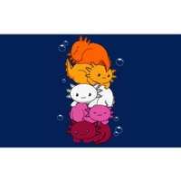 Kawaii Axolotl Pile Lesbian Pride Flag LGBTQ Bumper Sticker