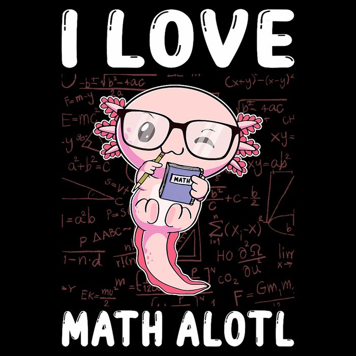 Kawaii Axolotl Pun Funny I Love Math Alotl Math Stripe Pom Pom Beanie