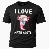Kawaii Axolotl Pun Funny I Love Math Alotl Math Cooling Performance Crew T-Shirt