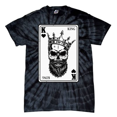 King And Queen Skull 22 Card Hearts Flush Couple Matching Tie-Dye T-Shirt