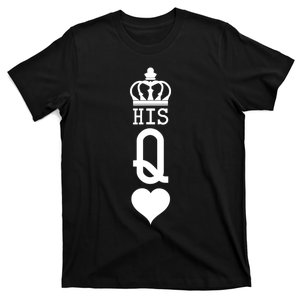 King And Queen Card 2 Of 2 Card Hearts Couple Matching T-Shirt