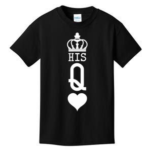 King And Queen Card 2 Of 2 Card Hearts Couple Matching Kids T-Shirt