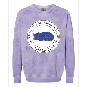 KamalaS A Relaxing Thought Kamala 2024 Colorblast Crewneck Sweatshirt