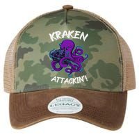 Kraken Attacking Release The Kraken Gifts For Legacy Tie Dye Trucker Hat