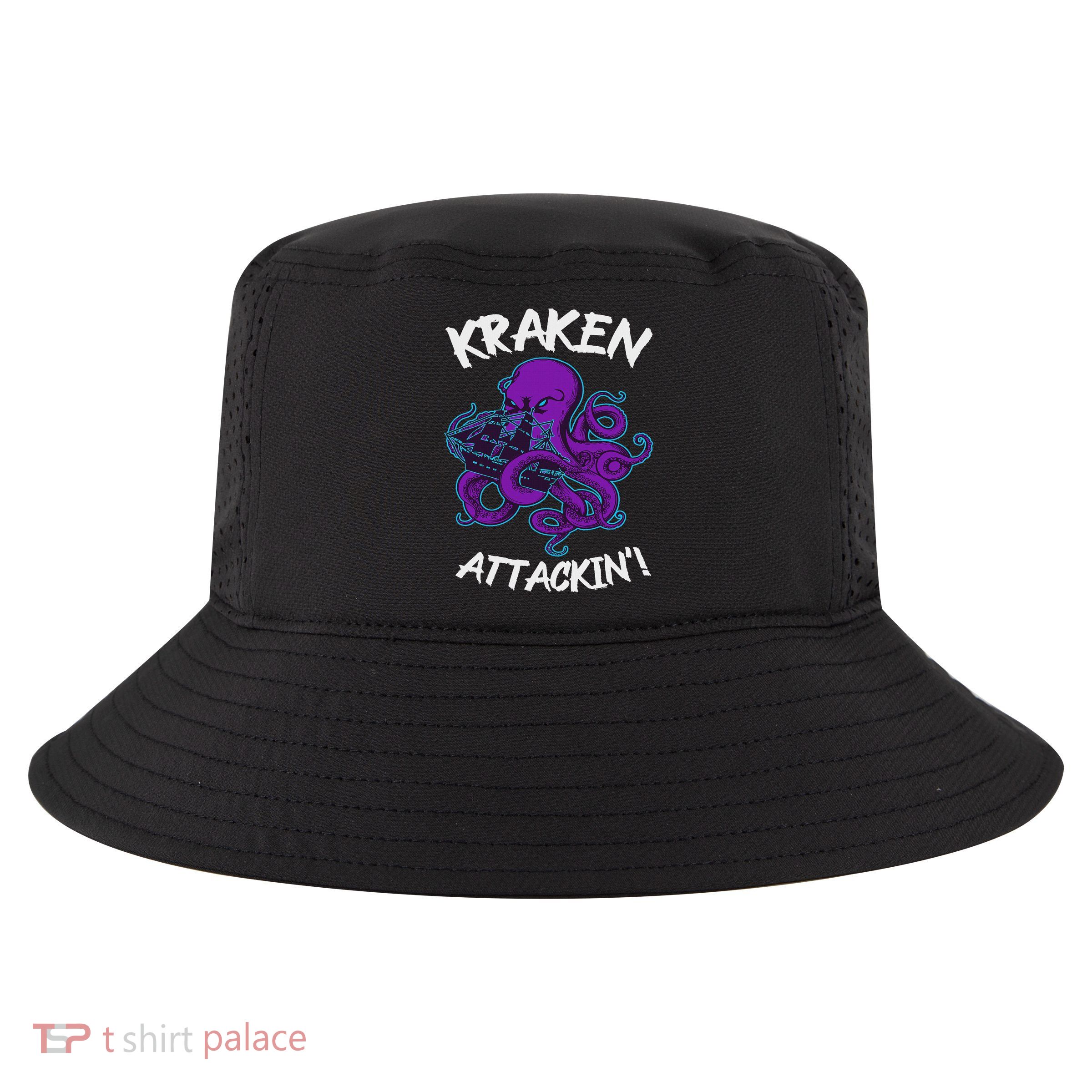 Kraken Attacking Release The Kraken Gifts For Cool Comfort Performance Bucket Hat