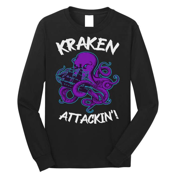 Kraken Attacking Release The Kraken Gifts For Long Sleeve Shirt