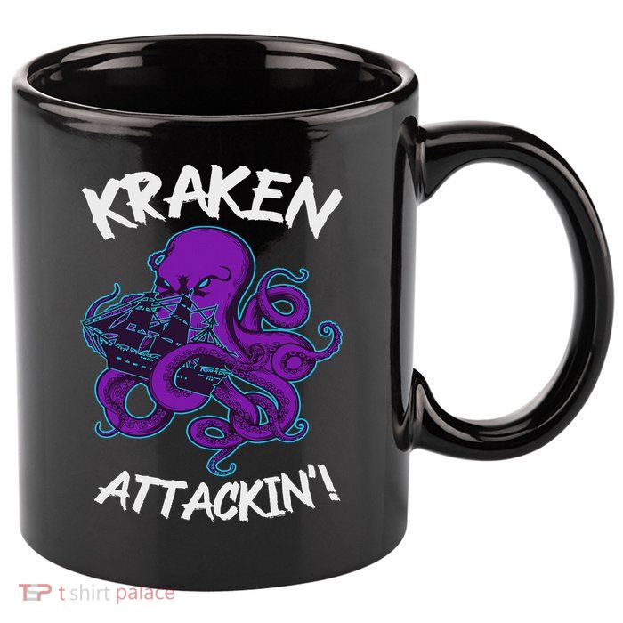 Kraken Attacking Release The Kraken Gifts For 11oz C Handle Ceramic Mug